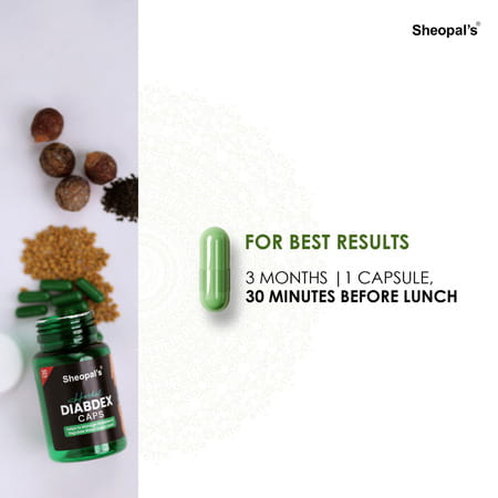 Sheopal'S Diabdex For Blood Sugar And Herb 69 Booster For Stamina Strength & Performance 30+60 Caps