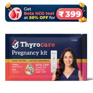 Thyrocare Pregnancy Test Kit | 5 Mins Rapid Results | 99% Accuracy | 1 Unit