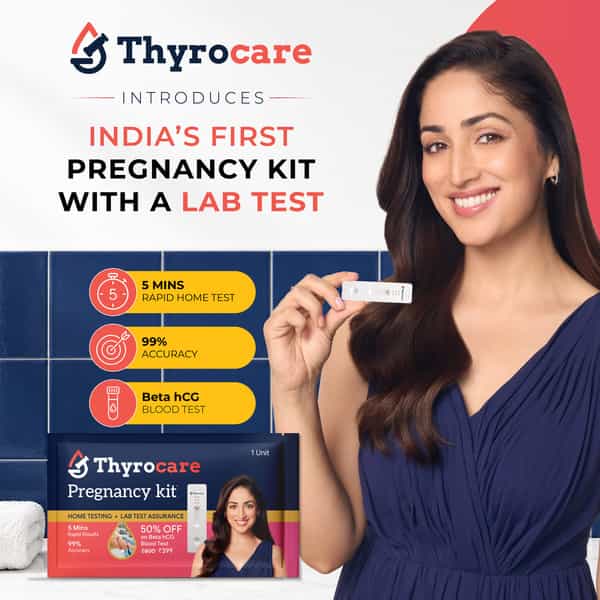 Thyrocare Pregnancy Test Kit | 5 Mins Rapid Results | 99% Accuracy | 1 Unit