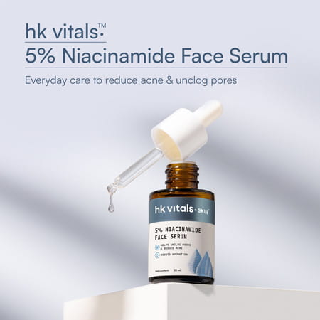 Hk Vitals 5 Niacinamide Face Serum (30ml) | With Glycolic Acid & Salicylic Acid