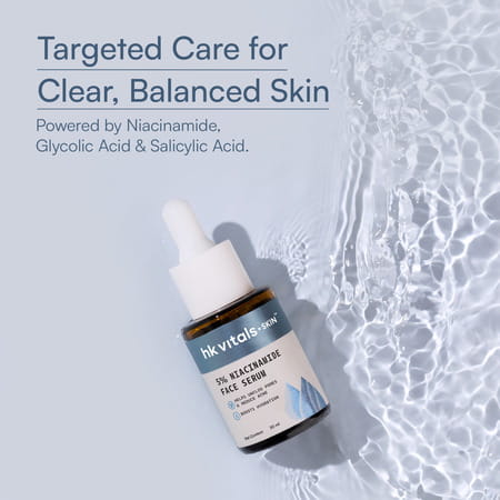 Hk Vitals 5 Niacinamide Face Serum (30ml) | With Glycolic Acid & Salicylic Acid