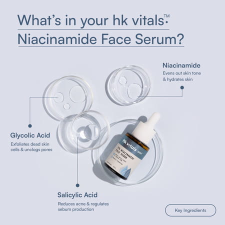 Hk Vitals 5 Niacinamide Face Serum (30ml) | With Glycolic Acid & Salicylic Acid