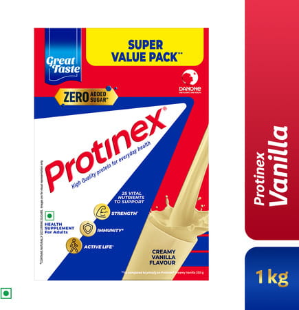 Protinex Health And Nutritional Powder For Adults Creamy Vanilla Flavor Sugar Free Refill Of 1kg