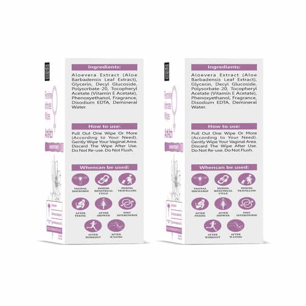 Sheneed Feminine Intimate Anti-Itch Wipes With Maximum Strength | All Skin Types | 10N Pack Of 2