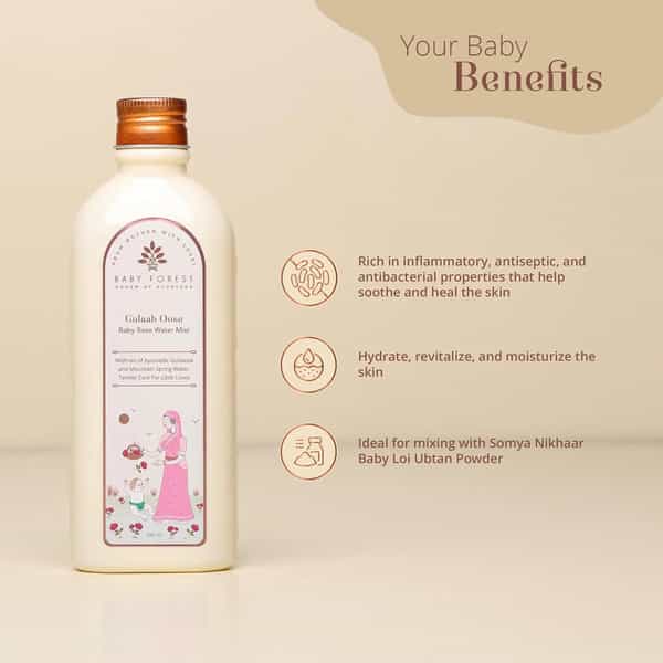 Baby Forest Loi Ubtan Powder&Baby Rose Water Mist Combo Natural&Organic No Harmful Chemicals