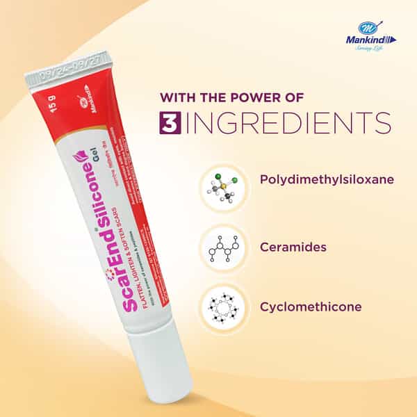 Mankind Scarend Silicone Gel | Scar Removal | Burn | Stretch | Acne | C Section | Post Surgery |15Gm