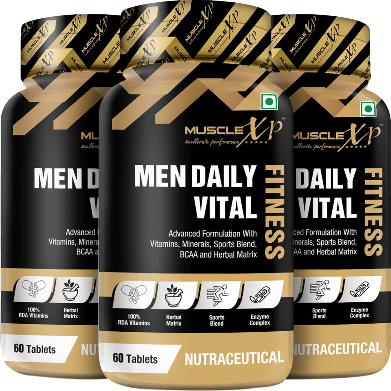 Musclexp Men Daily Vital Fitness 60 Tablets (Pack Of 3)