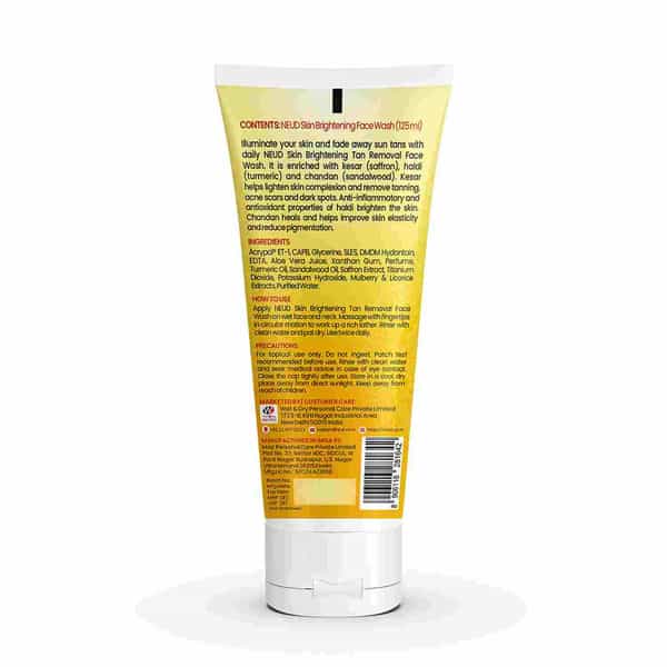 Neud Skin Brightening Tan Removal Face Wash For Men And Women - 125Ml