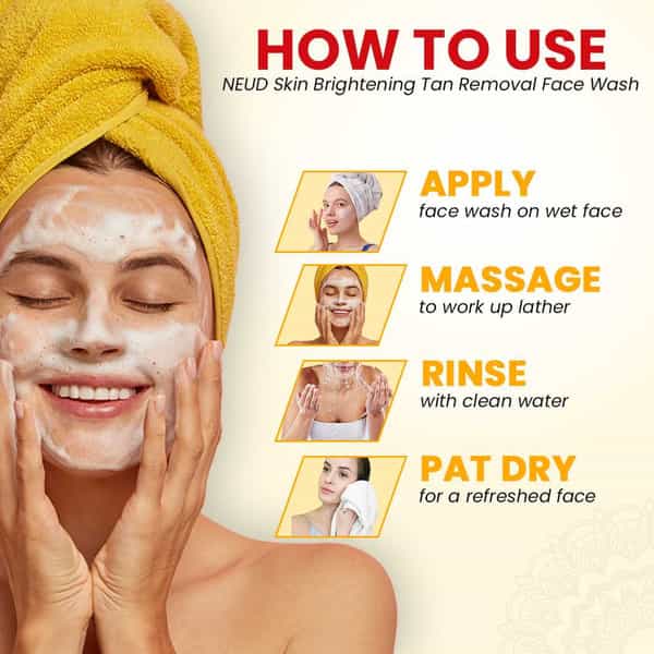 Neud Skin Brightening Tan Removal Face Wash For Men And Women - 125Ml