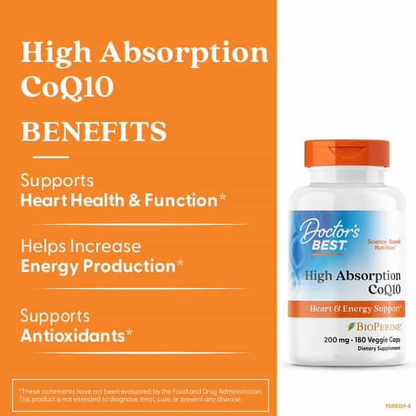 Doctor's Best Coq10 200 Mg Softgels | 180 Count
