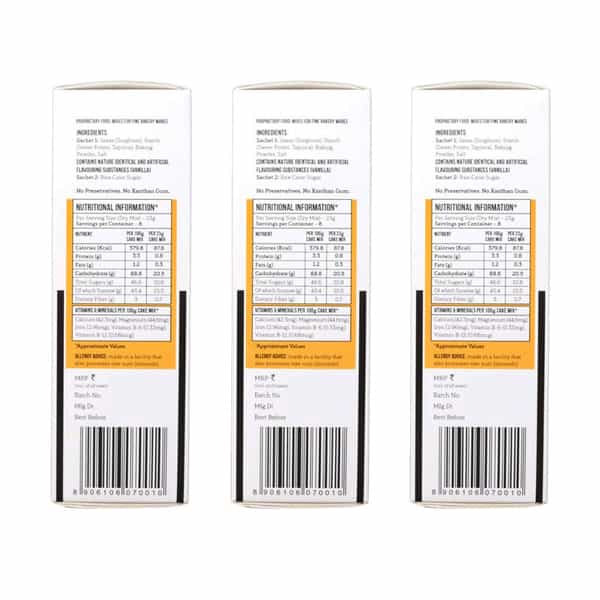 Serapheena Cake Mix No Maida Eggless Jowar And Sweet Potato Flour (Vanilla-185 G Pack Of 3)