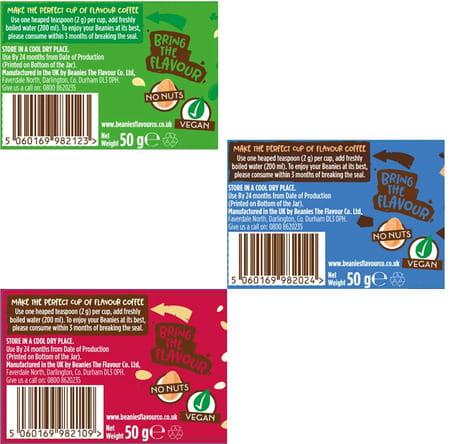 Beanies Flavoured Instant Coffee|Irish Cream 50g Nutty Hazelnut 50g Amaretto Almond 50g|Pack Of 3