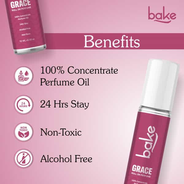 Bake Grace White Oud Attar Perfume Oil Roll-On | 24H Long Lasting Alcohol-Free Unisex Fragrance 10Ml