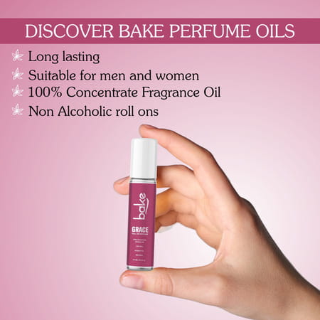 Bake Grace White Oud Attar Perfume Oil Roll-On | 24H Long Lasting Alcohol-Free Unisex Fragrance 10Ml
