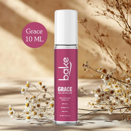Bake Grace White Oud Attar Perfume Oil Roll-On | 24H Long Lasting Alcohol-Free Unisex Fragrance 10Ml