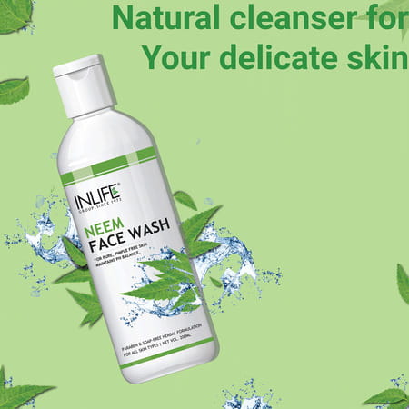 Inlife Neem Face Wash Soap & Paraben Free - 200 Ml