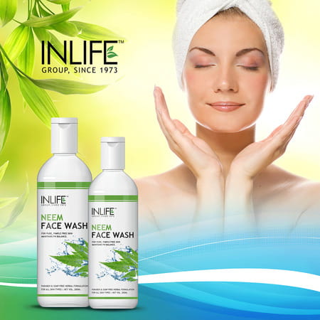 Inlife Neem Face Wash Soap & Paraben Free - 200 Ml