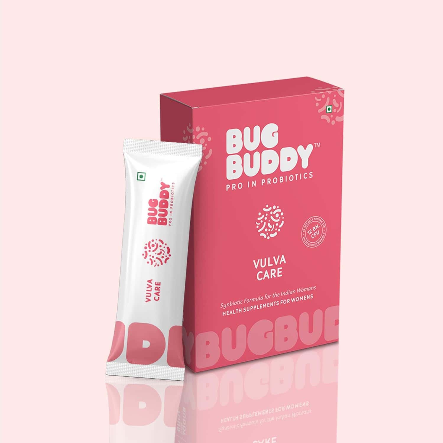 Bug Buddy Vulva Care | Vaginal Probiotic Supplement | Promotes Vaginal Bacteria | 15 Days Pack
