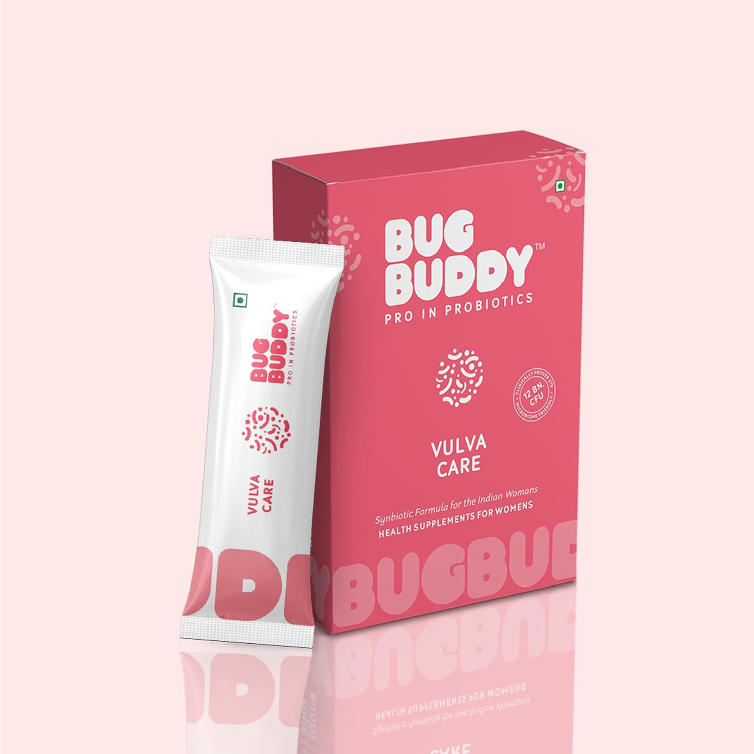 Bug Buddy Vulva Care | Vaginal Probiotic Supplement | Promotes Vaginal Bacteria | 15 Days Pack