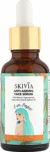 Skivia Anti-Aging Face Serum With Retinol & Saffron Oil - 30Ml|Combats Signs Of Aging