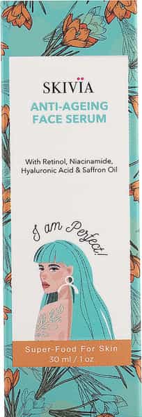 Skivia Anti-Aging Face Serum With Retinol & Saffron Oil - 30Ml|Combats Signs Of Aging