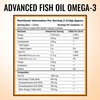 Musclexp Advanced Fish Oil Double Strength Omega-3 - 650mg 330 Epa /220 Dha - 60 Softgel Capsules
