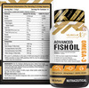 Musclexp Advanced Fish Oil Double Strength Omega-3 - 650mg 330 Epa /220 Dha - 60 Softgel Capsules