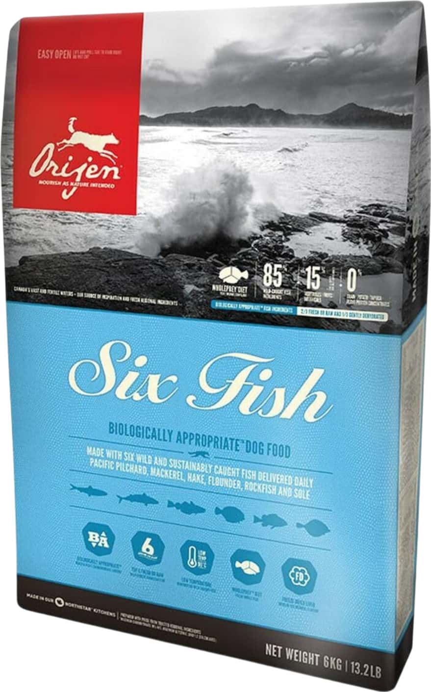 Orijen Six Fish Dry Dog Food | Grain Free And Chicken Free Dog Food | 6 Kg | All Life Stages