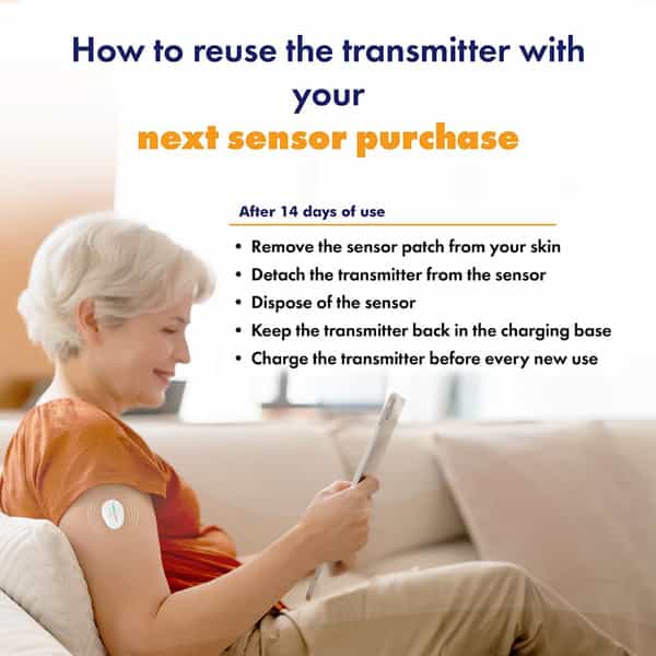 Tracky Cgm Bluetooth-Connected Continuous Glucose Monitor | Real-Time Glucose Tracking For Adults
