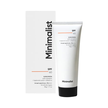 Minimalist Spf 60 Pa ++++ Face Sunscreen With Antioxidant Silymarin For Complete Sun Protection
