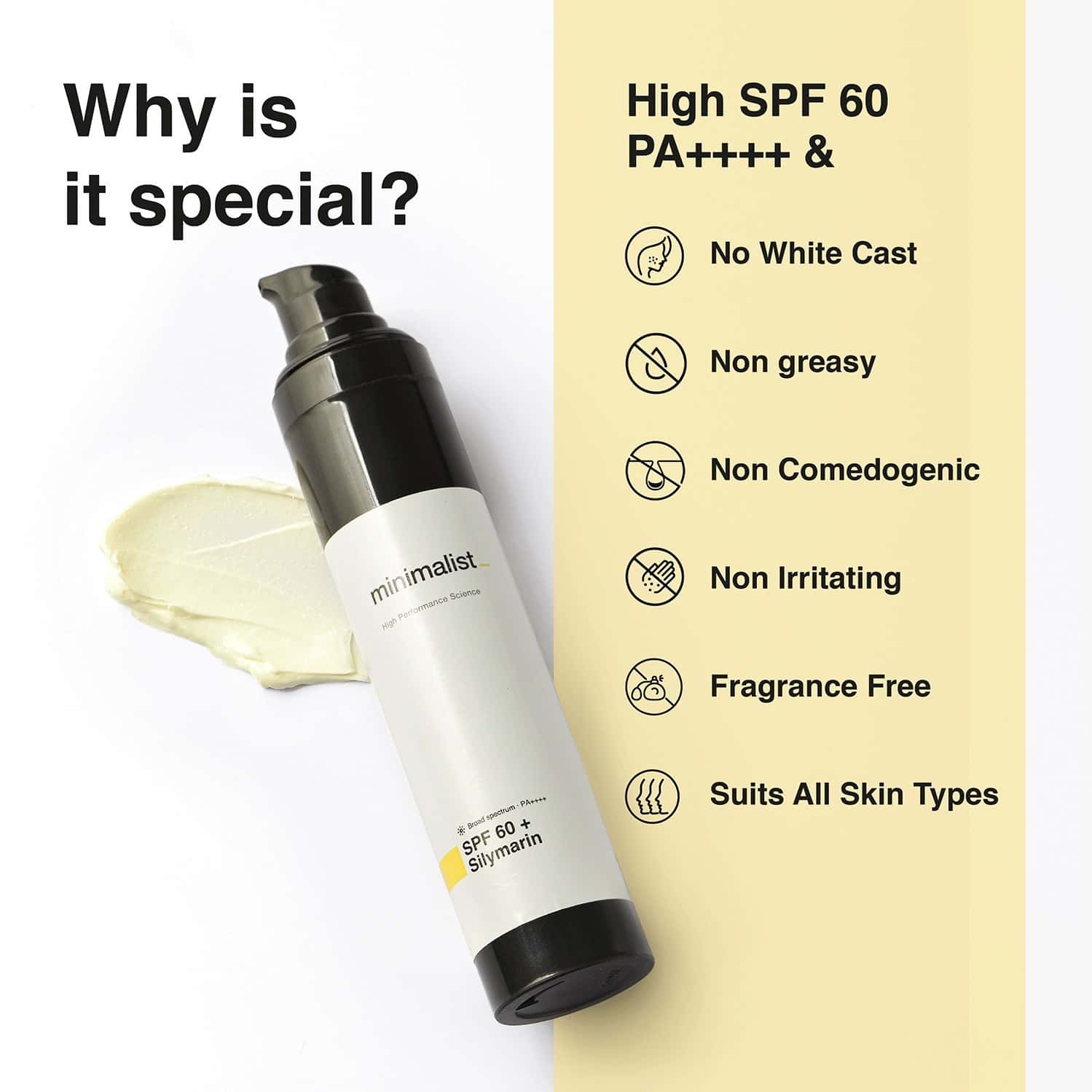 Buy MINIMALIST SPF 60 PA ++++ FACE SUNSCREEN WITH ANTIOXIDANT SILYMARIN