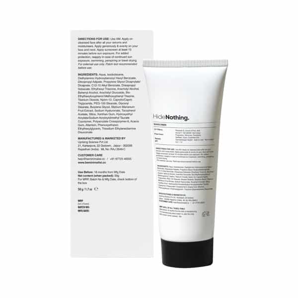 Minimalist Spf 60 Pa ++++ Face Sunscreen With Antioxidant Silymarin For Complete Sun Protection