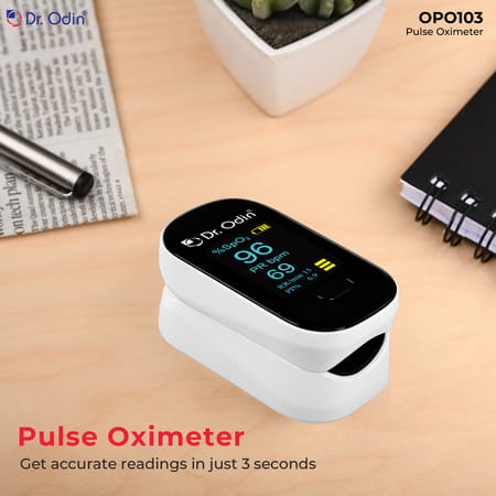 Dr. Odin Opo 103 Digital Pulse Oximeter For Spo2 & Pulse Rate Monitoring With Dual Color Display