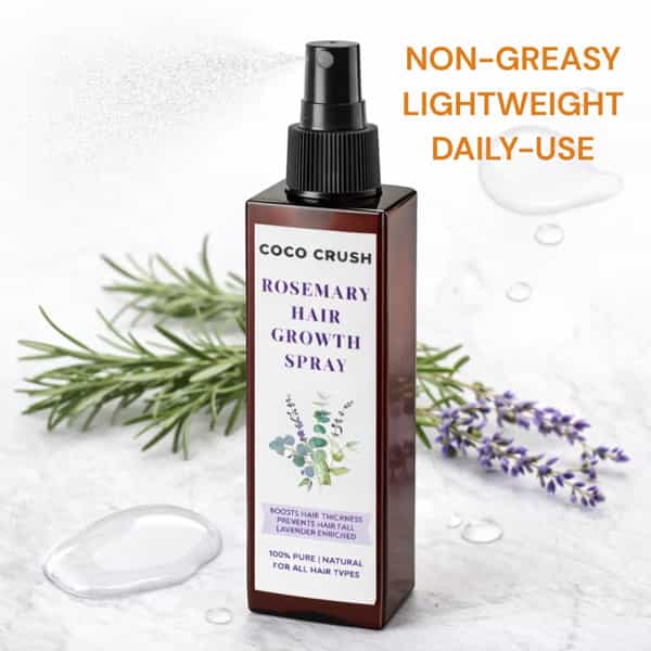 Coco Crush Rosemary Hair Growth Spray 100Ml | Leave-In | Rosemary & Lavender | 8-Week Supply