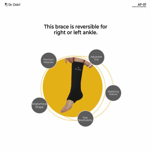 Dr. Odin Stylish Anklet With Closed Heel - Unmatched Support For Enhanced Stability (Xtra Large)