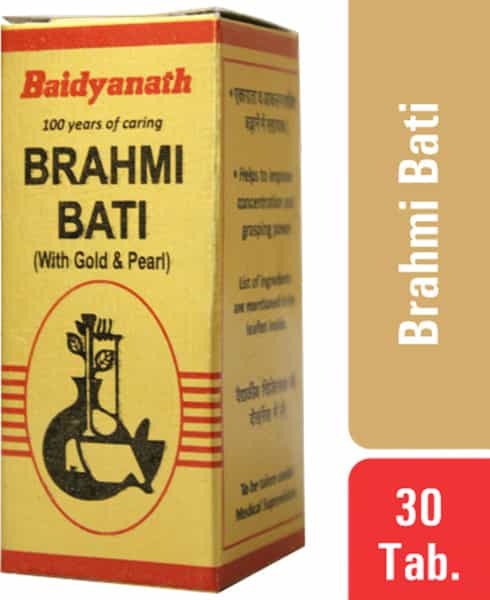 Baidyanath Asli Ayurved Brahmi Bati Gold 30 Tablets - Mind Wellness