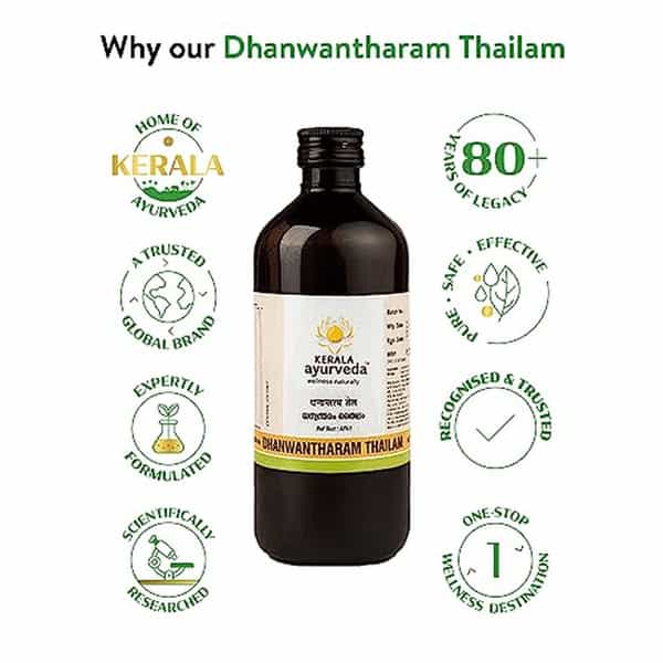 Kerala Ayurveda Dhanwantharam Thailam Black 450 Ml X Pack Of 2