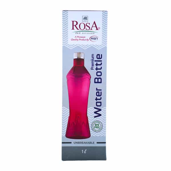 Rosa Glacier Red Water Bottle I 100 % Food Grade Plastic I Premium Leak- Break Proof I Set 3 *1Ltr
