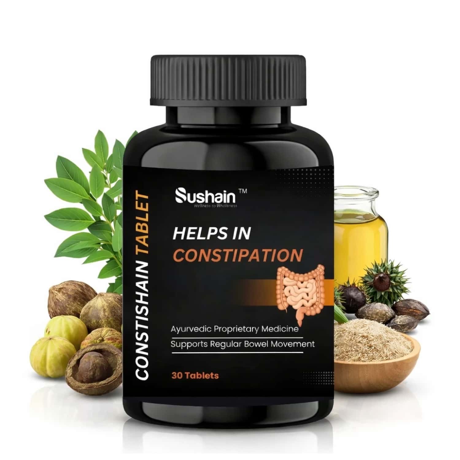 Sushain Constishain For Constipation Relief Bottle Of 30 Tablet
