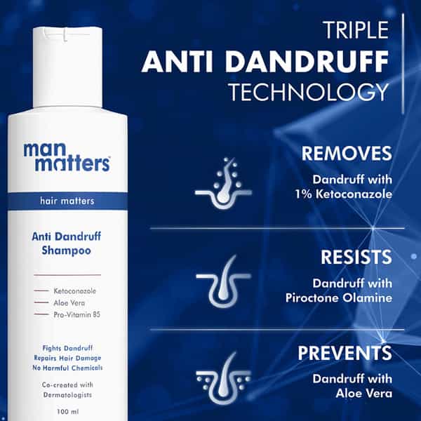 Man Matters Anti Dandruff Shampoo 100 Ml