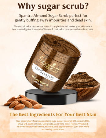 Spantra Almond Sugar Scrub 125gm