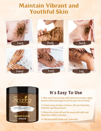 Spantra Almond Sugar Scrub 125gm