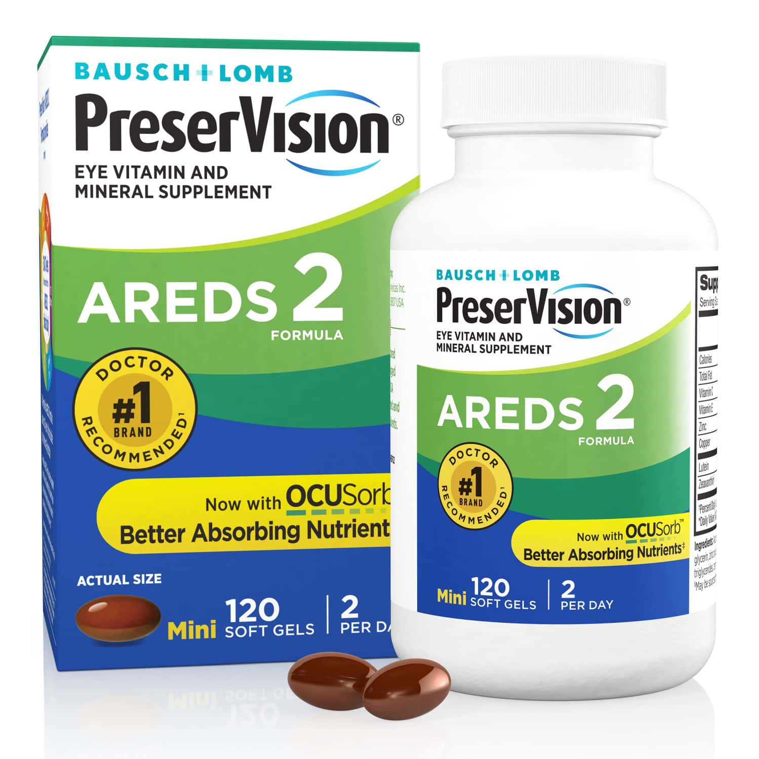 Bausch + Lomb Preservision Areds 2 Eye Vitamin | 120 Softgels