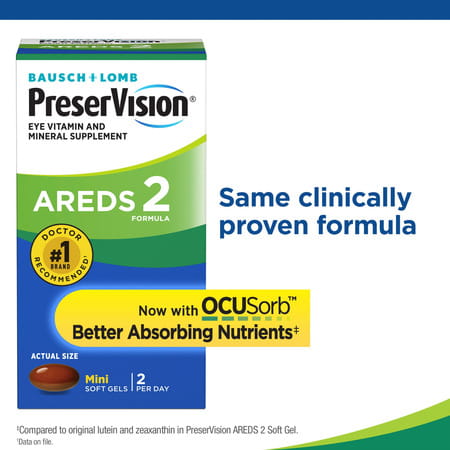 Bausch + Lomb Preservision Areds 2 Eye Vitamin | 120 Softgels