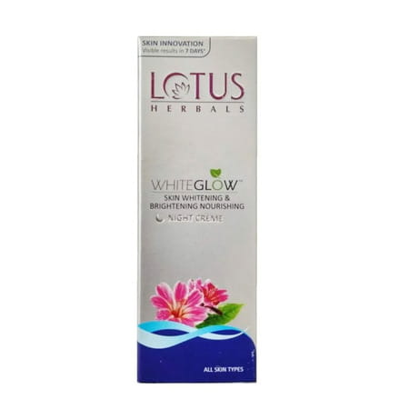 Lotus Herbals Whiteglow Skin Whitening & Brightening Nourishing Night Cream | 20g ( Pack Of 2 )