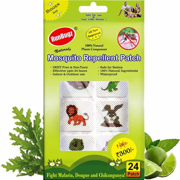 Runbugz Mosquito Repellent Cute Animal Patches For Babies 24 Patches