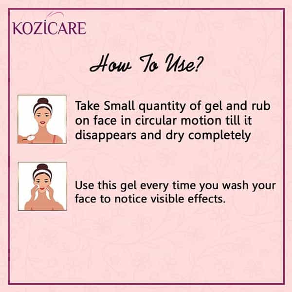 Kozicare Anti-Blemish & Pigmentation Gel For Fades Pigmentation Spots & Tan - 50Gm