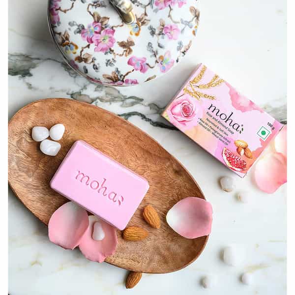 Moha Rose & Almond Soap 100 Gm (Pack Of 3)