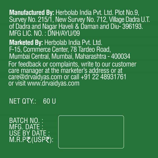 Dr. Vaidya's Shuddha Guduchi Tablet 60S P3(Giloy)