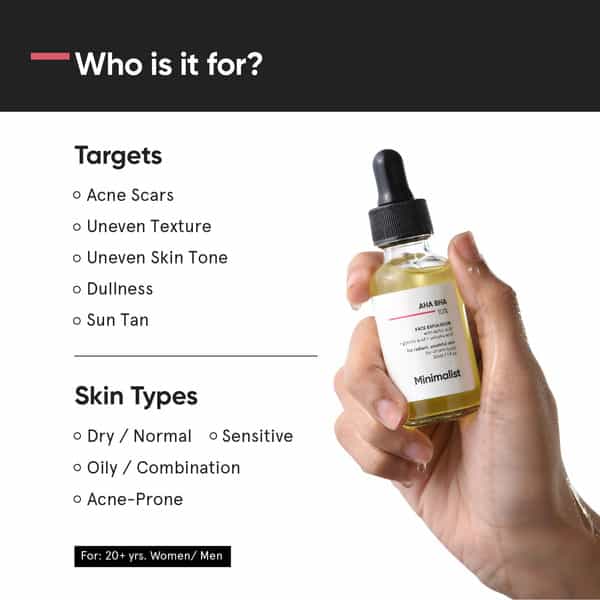 Minimalist Lactic Acid 10% Exfoliant For Acne Scars Even Tone & Texture With Hyaluronic Acid (30Ml)